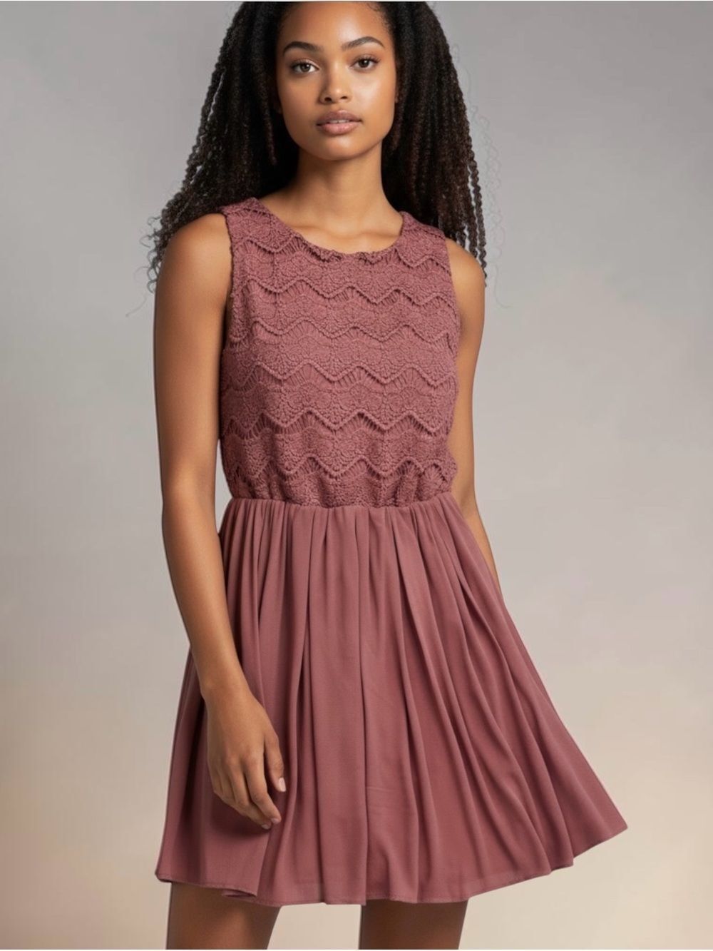 Alya Pleated Mini Dress